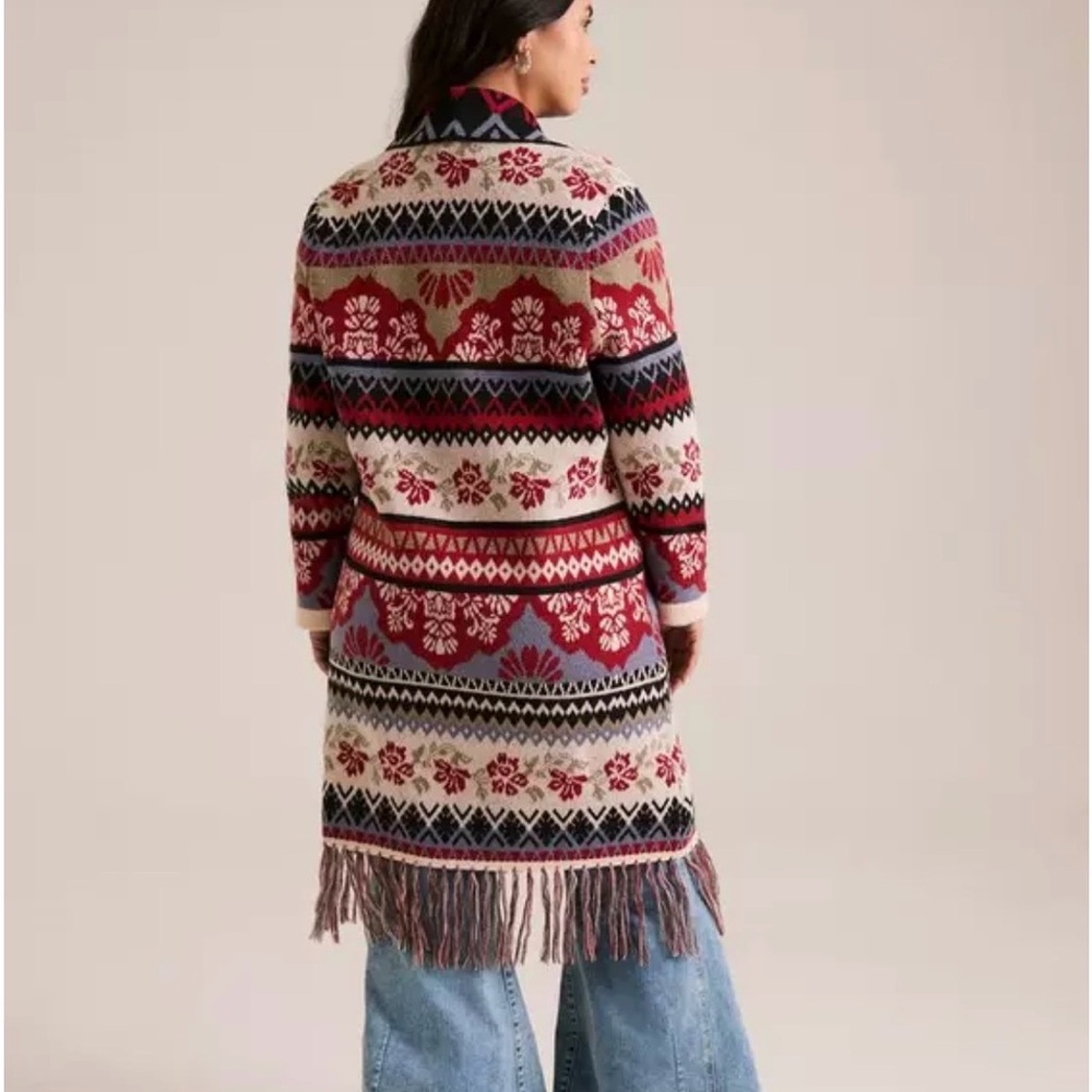 Torrid 2X Festi Longline Fringe Cardigan Duster EUC - Picture 7 of 12
